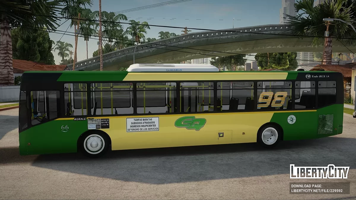 Linea 98 Todo Bus Agrale MT17 / GTA San Andreas