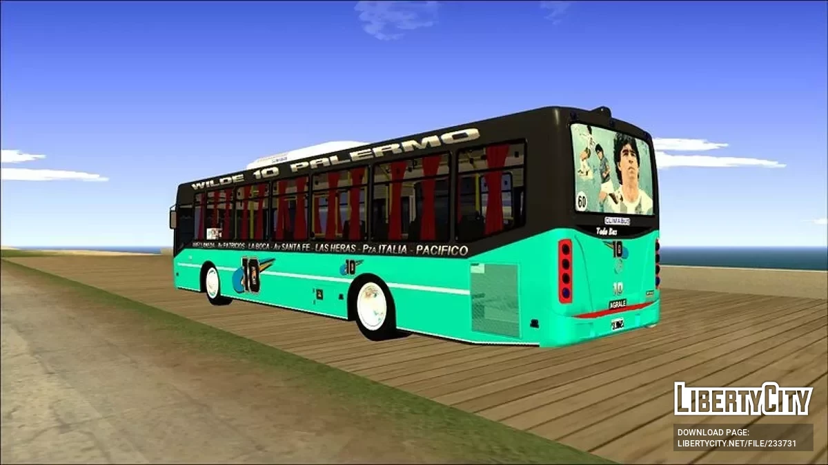 Todo Bus Pompeya II Agrale MT15 Linea 10 / GTA San Andreas