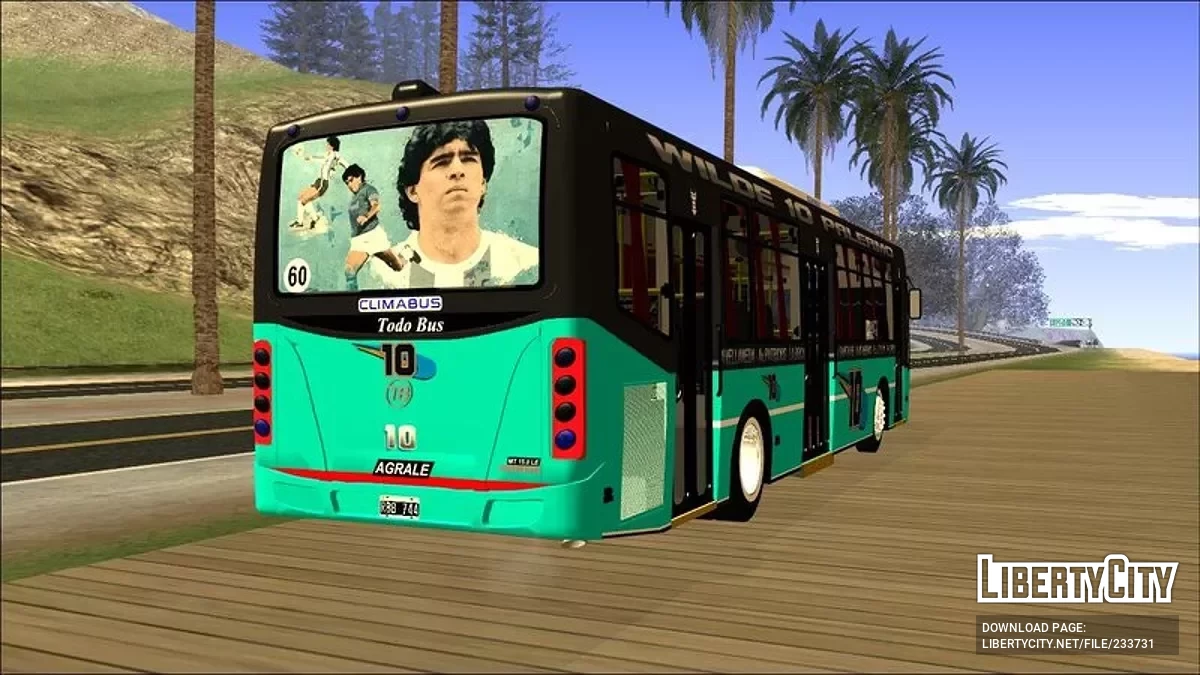 Todo Bus Pompeya II Agrale MT15 Linea 10 / GTA San Andreas