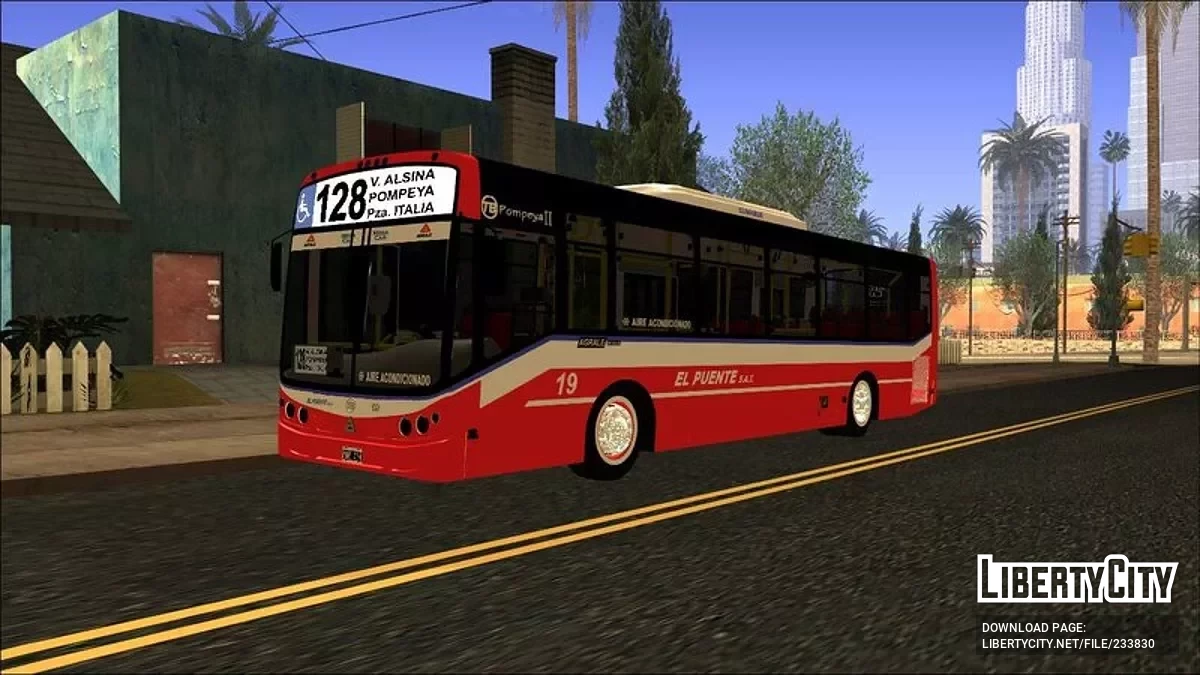 Todo Bus Pompeya II Agrale MT15 Linea 128 / GTA San Andreas