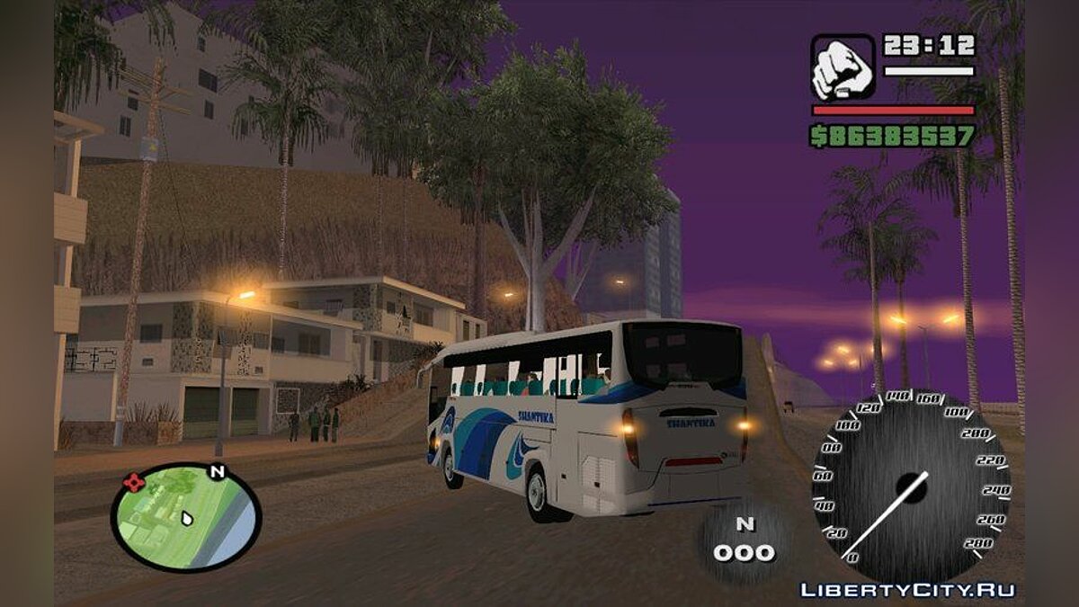 SHANTIKA BUS Scorpion King Indonesian BUS для GTA San Andreas - Картинка #5
