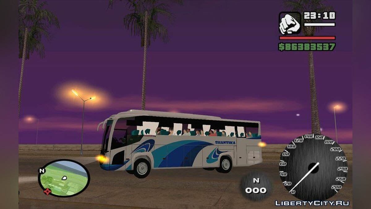 SHANTIKA BUS Scorpion King Indonesian BUS для GTA San Andreas - Картинка #6