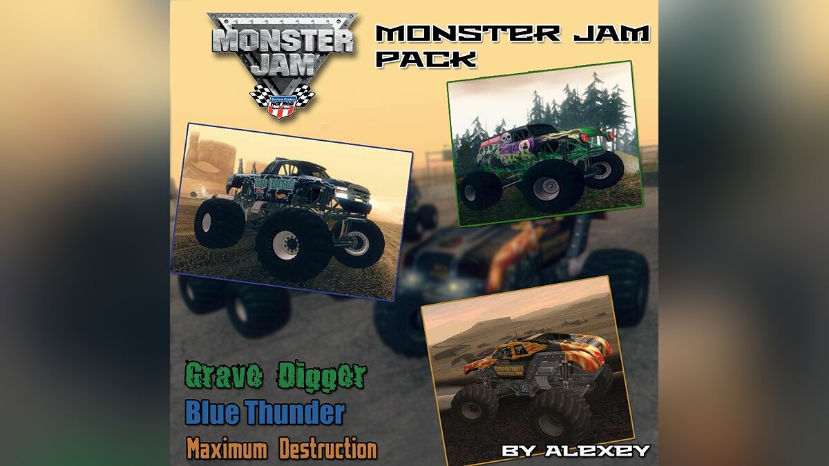 Monster Jam Trucks Pack для GTA San Andreas - Картинка #1