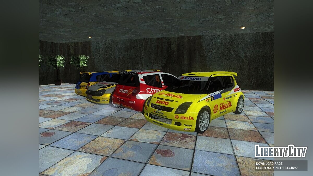 Скачать S1600 Rally Car Pack для GTA San Andreas