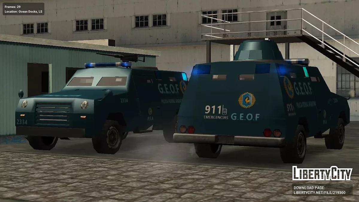 Пак Аргентинскиъ Спецслужб (SA Style Low Poly) / GTA San Andreas