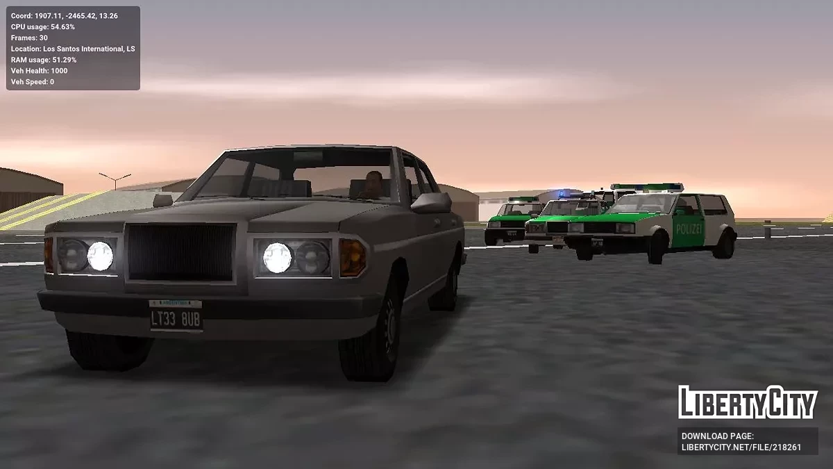 Немецкая полиция (адаптация к ImVehFt) / GTA San Andreas