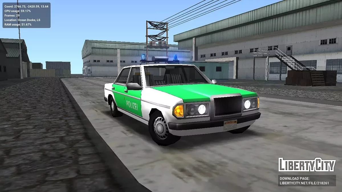 Немецкая полиция (адаптация к ImVehFt) / GTA San Andreas