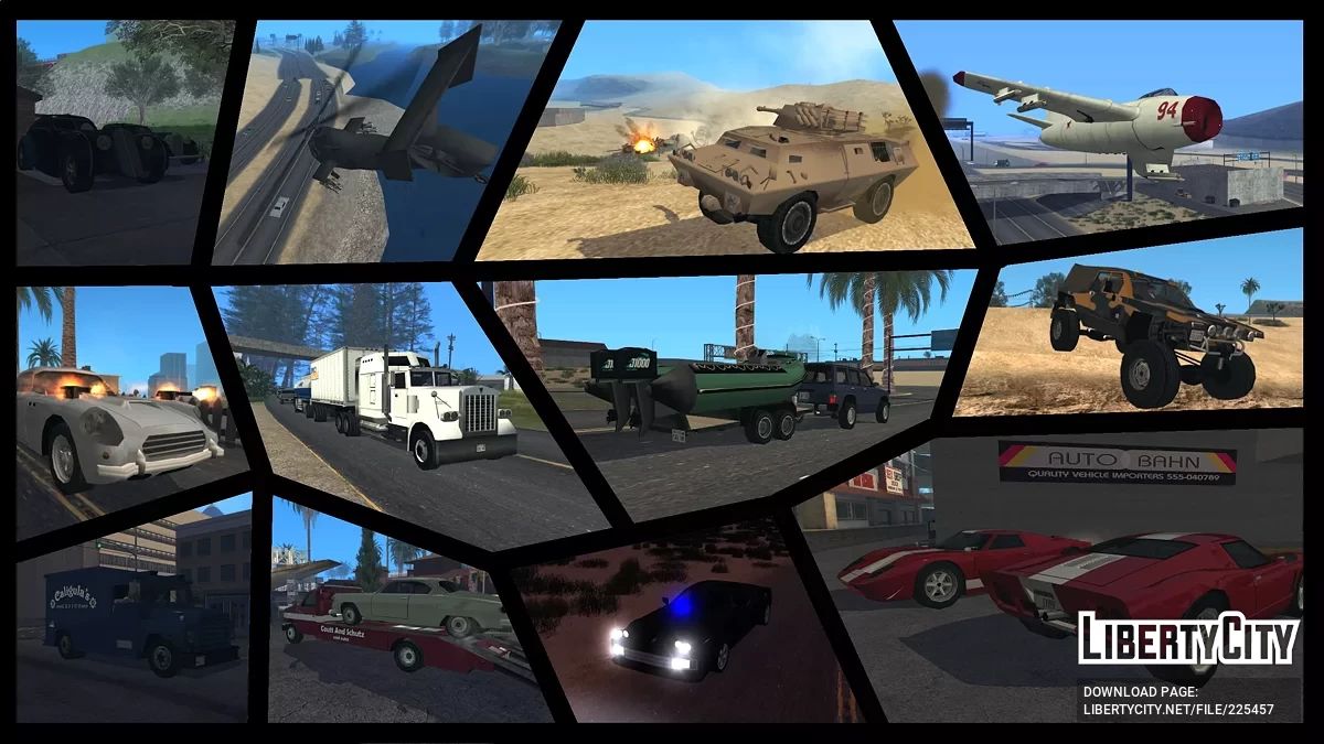 Extended Vanilla Vehicles Pack: Reboot / GTA San Andreas
