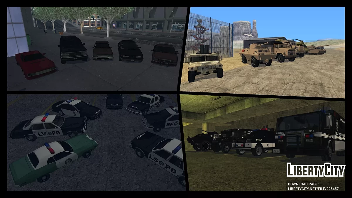 Extended Vanilla Vehicles Pack: Reboot / GTA San Andreas
