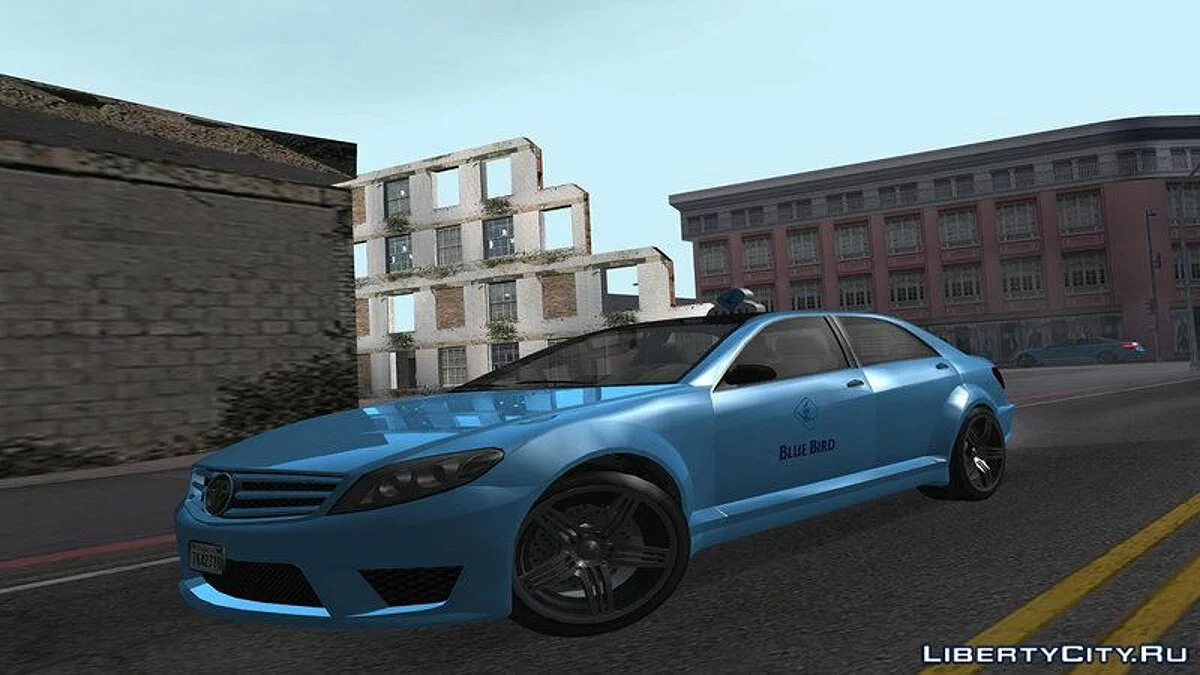 GTA V Benefactor Schafter Blue Bird Taxi / GTA San Andreas