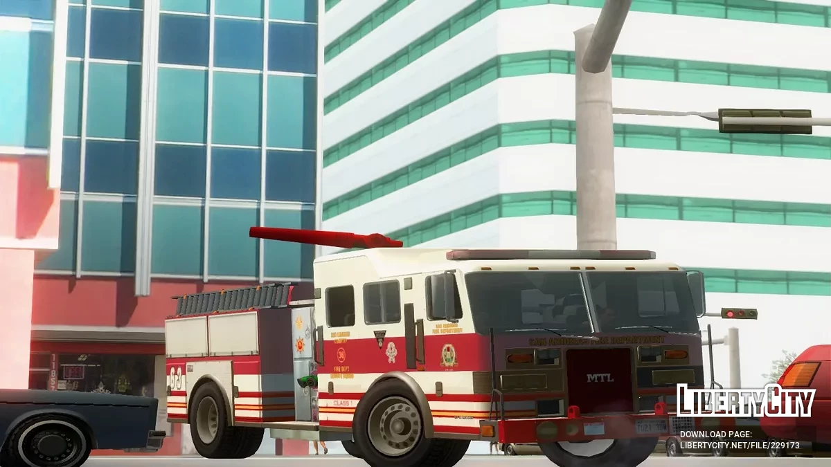 MTL Fire Truck из GTA 5 / Online [Vehfuncs] / GTA San Andreas