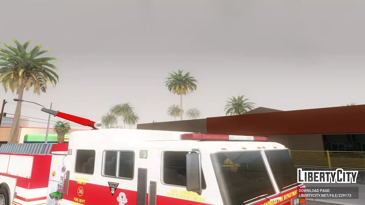 MTL Fire Truck из GTA 5 / Online [Vehfuncs] / GTA San Andreas