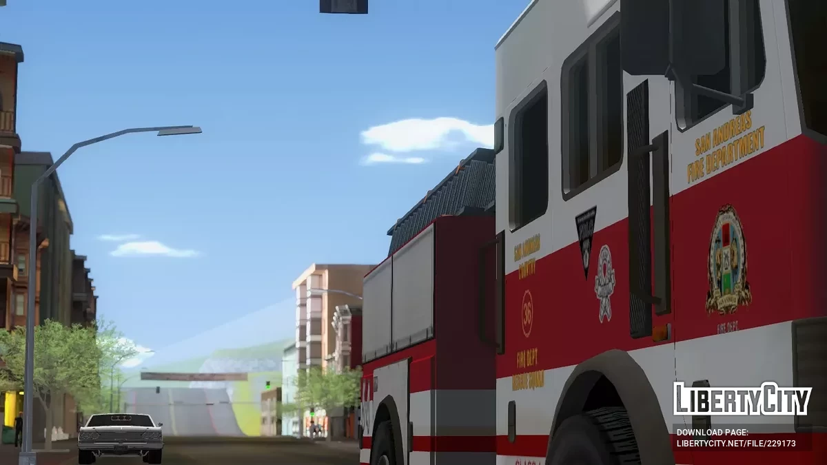 MTL Fire Truck из GTA 5 / Online [Vehfuncs] / GTA San Andreas