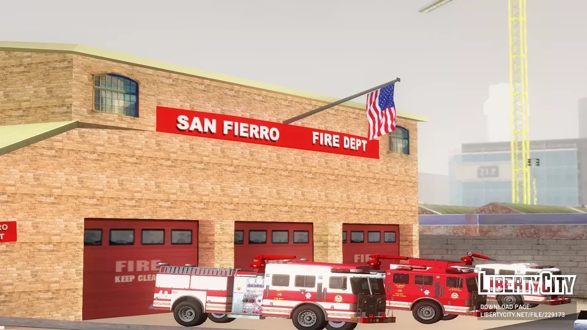 MTL Fire Truck из GTA 5 / Online [Vehfuncs] / GTA San Andreas