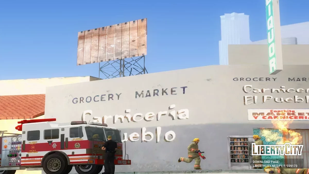 MTL Fire Truck из GTA 5 / Online [Vehfuncs] / GTA San Andreas