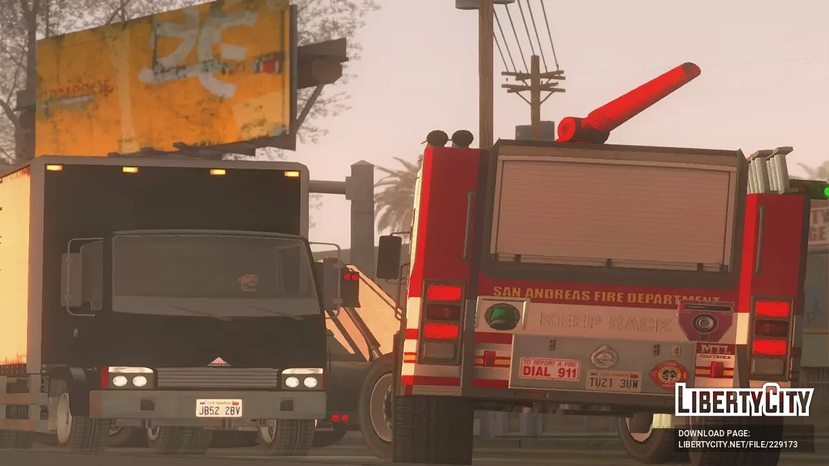 MTL Fire Truck из GTA 5 / Online [Vehfuncs] / GTA San Andreas