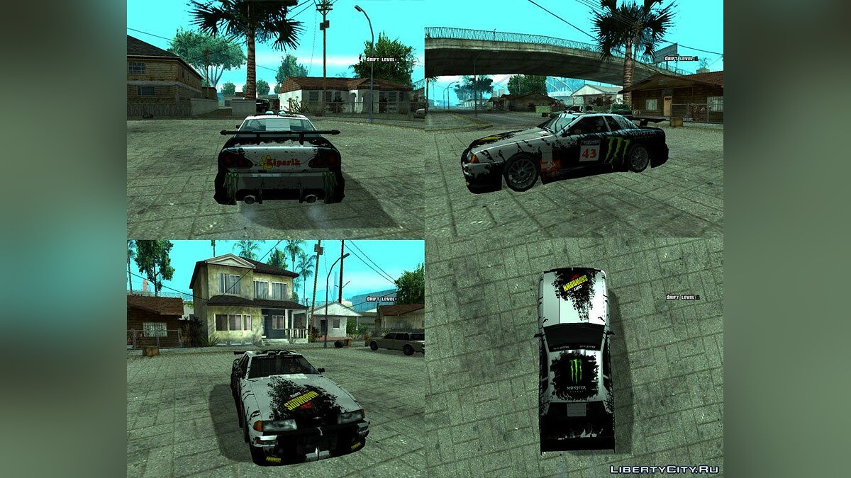 Скачать Винил Monster Energy для Elegy для GTA San Andreas