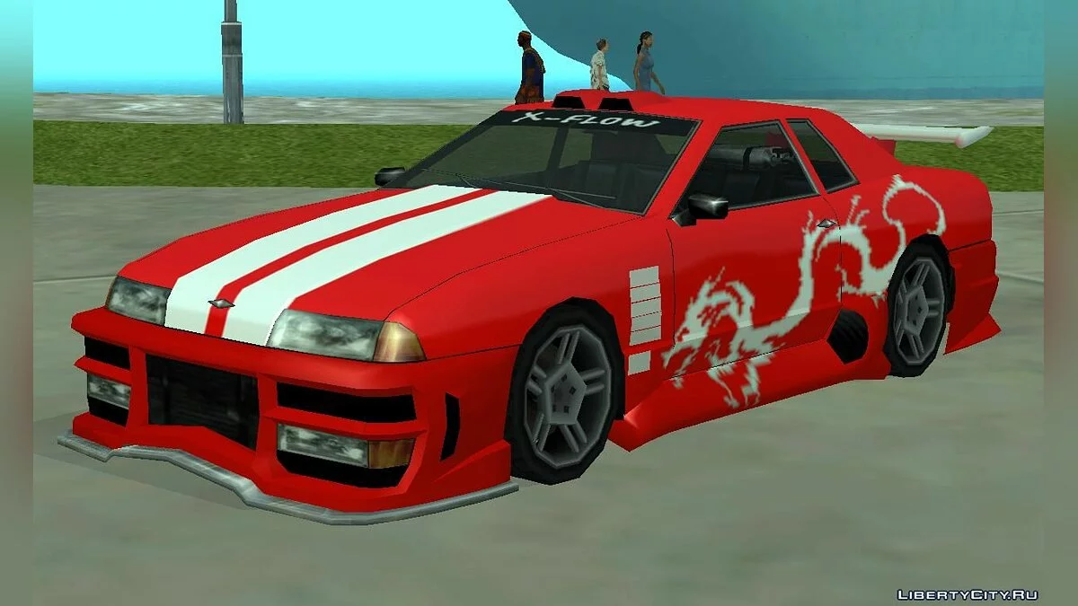 Окраска с драконом и полосами для Elegy / GTA San Andreas