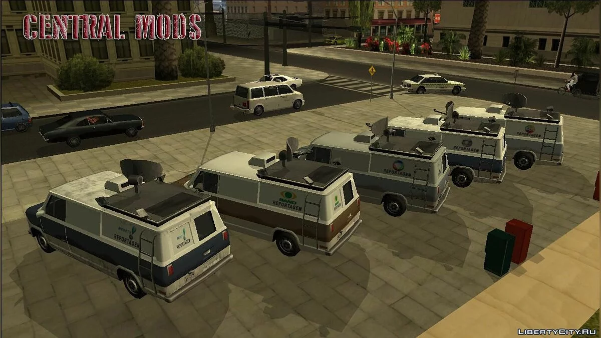 Newsvan - Van Reportagem (Emissoras BR) - Улучшенный новостной фургон / GTA San Andreas