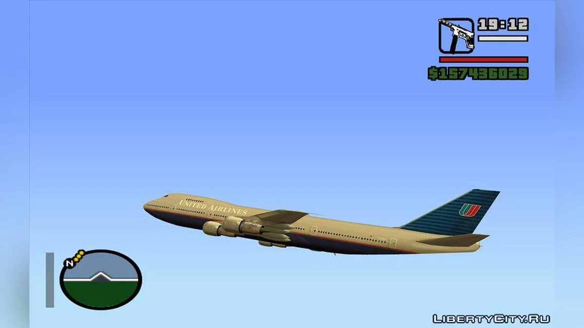 Боинг 747-100 United Airlines / GTA San Andreas