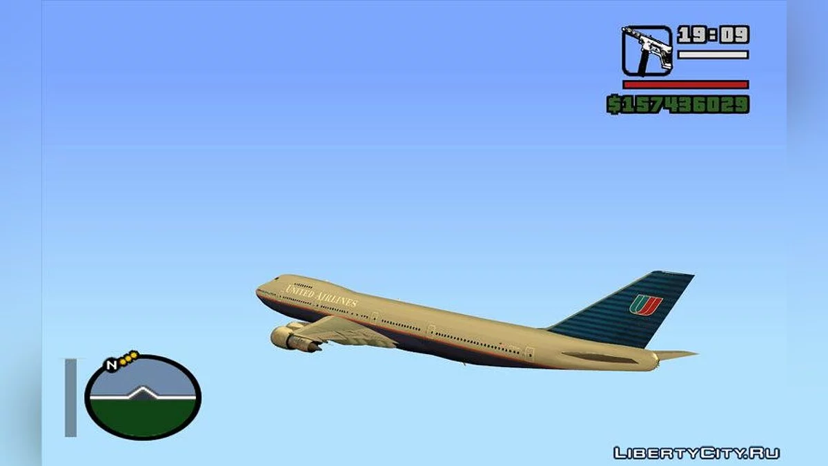 Боинг 747-100 United Airlines / GTA San Andreas