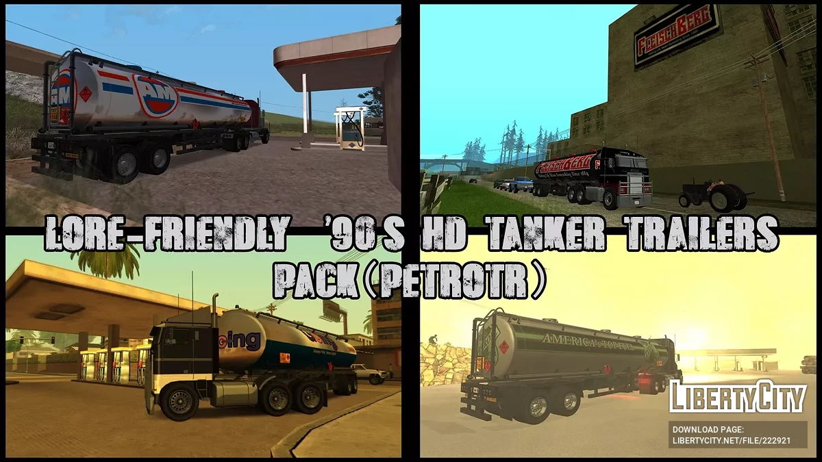 Дружественные покраски для трейлера-танкера Brute 90-х (+Экстры) / GTA San Andreas