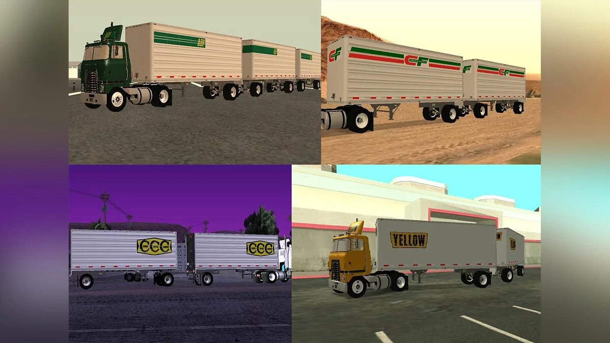 Piggy-Back Double Semi Trailers / GTA San Andreas