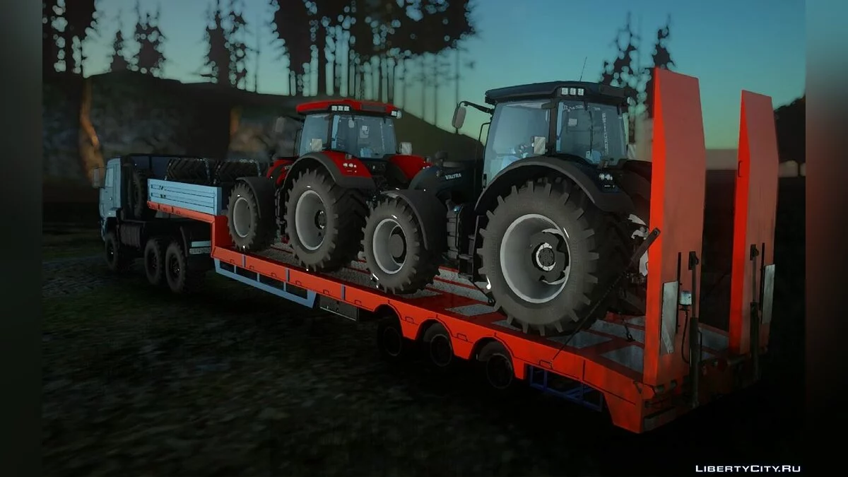 Трал с Тракторами Valtra S / GTA San Andreas