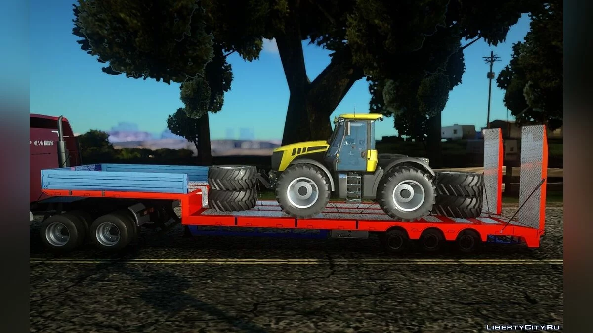 Трал с трактором JCB Fastrac / GTA San Andreas