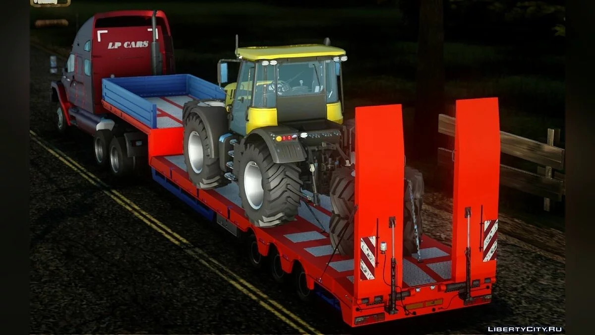 Трал с трактором JCB Fastrac / GTA San Andreas