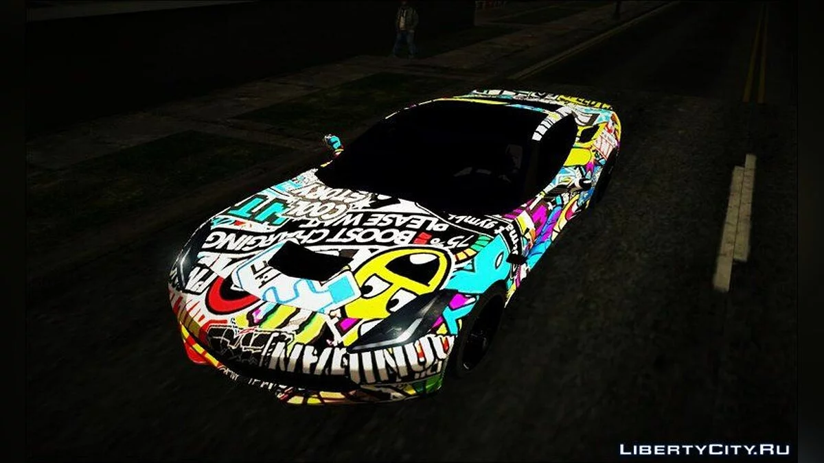 Chevrolet Corvette Stingray C7 Sticker Bomb 2014 / GTA San Andreas