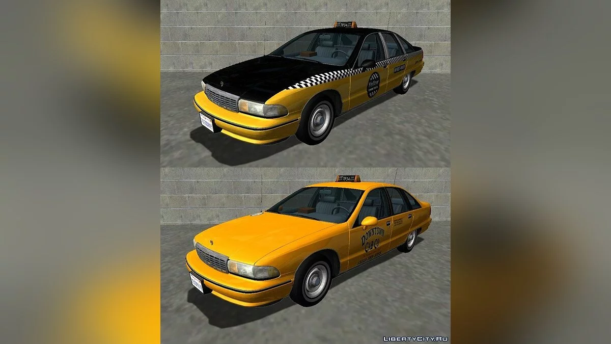Chevrolet Caprice 1991 Taxi & 1993 Civilian Pack v1.1 / GTA San Andreas
