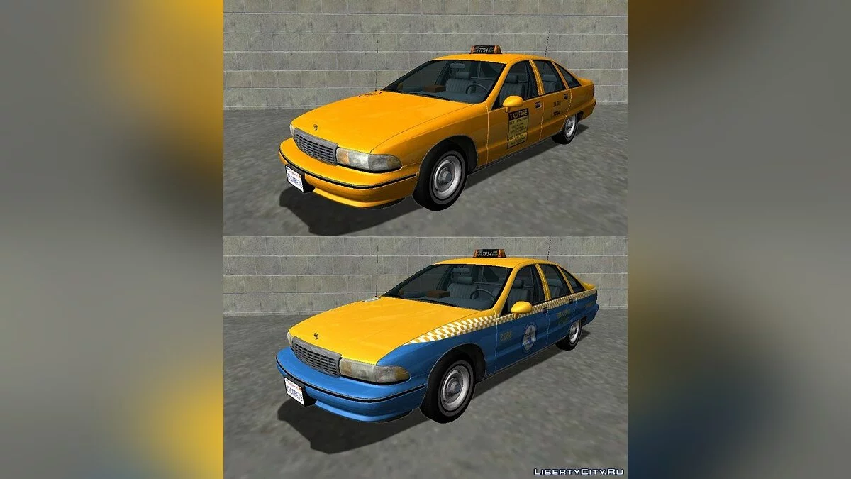 Chevrolet Caprice 1991 Taxi & 1993 Civilian Pack v1.1 / GTA San Andreas