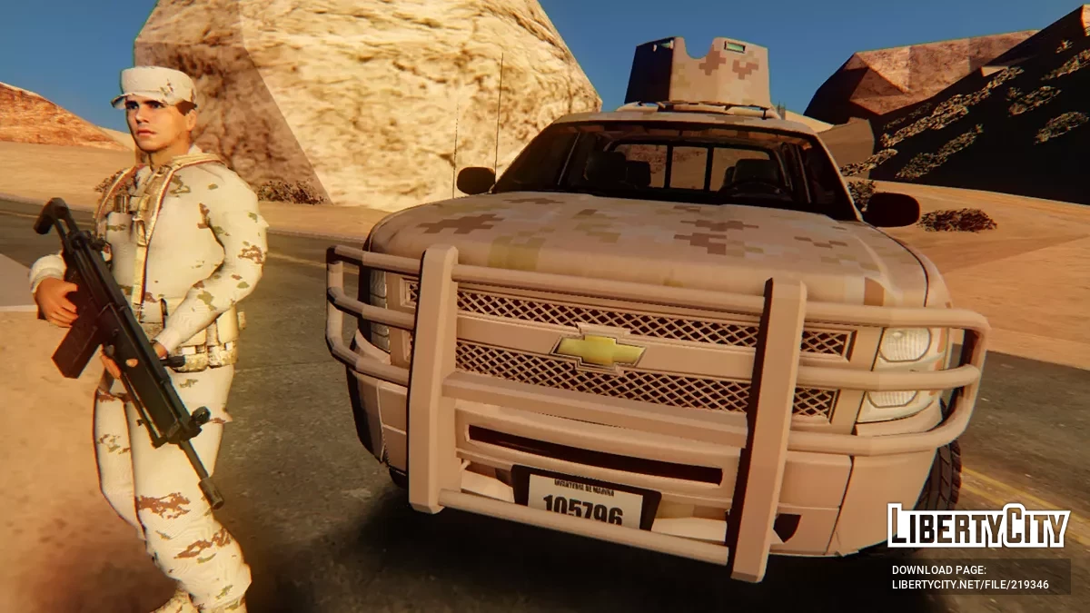 Chevrolet Silverado 2010 Sedena Cromatica Desertica Blindaje V2 / GTA San Andreas