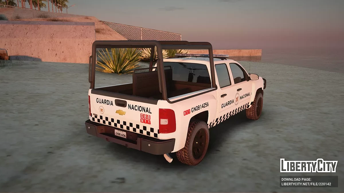 Chevrolet Silverado 2010 Double Cab National Guard Roll-Bar версия Marina / GTA San Andreas