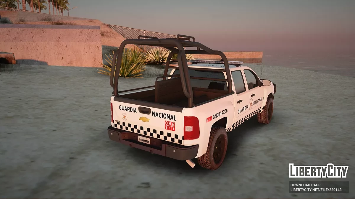 Chevrolet Silverado 2010 Double Cab National Guard Roll-Bar версия Sedena / GTA San Andreas