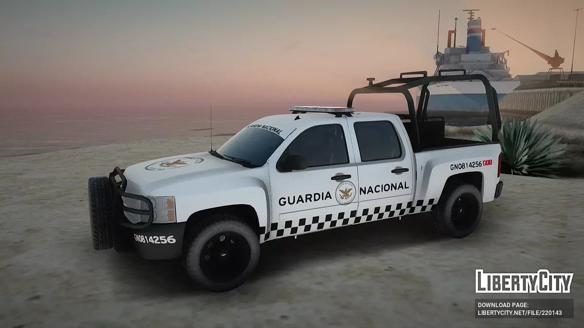 Chevrolet Silverado 2010 Double Cab National Guard Roll-Bar версия Sedena / GTA San Andreas