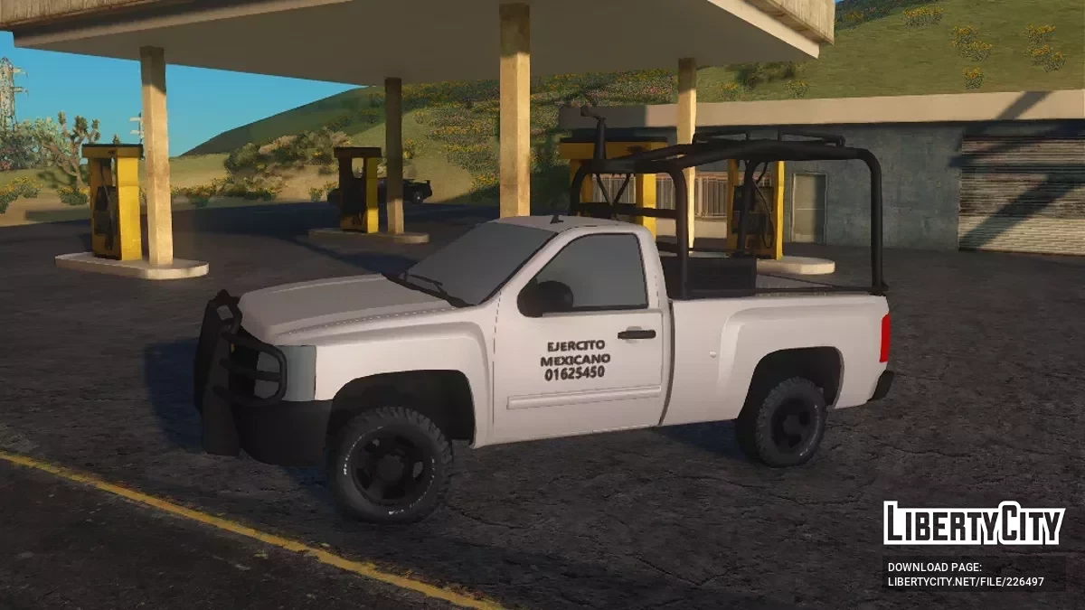 Chevrolet Silverado 1 Cab Desierto Color Liso Defensa / GTA San Andreas
