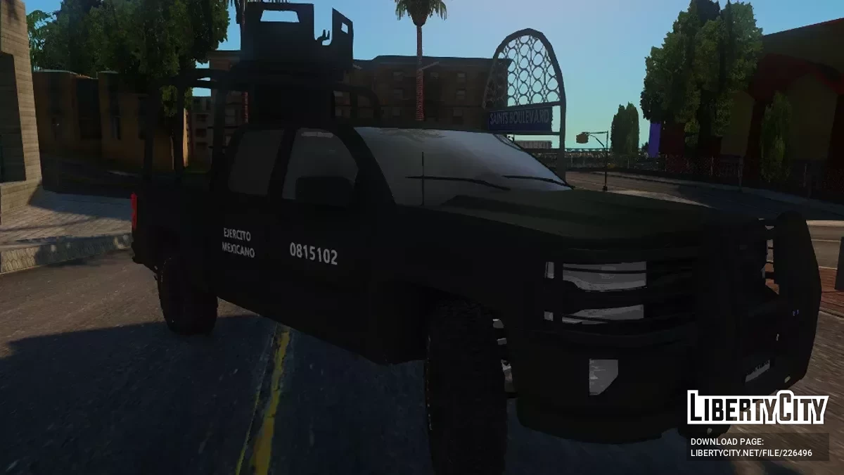 Chevrolet Silverado 2018 Bosque Color Liso Defensa / GTA San Andreas