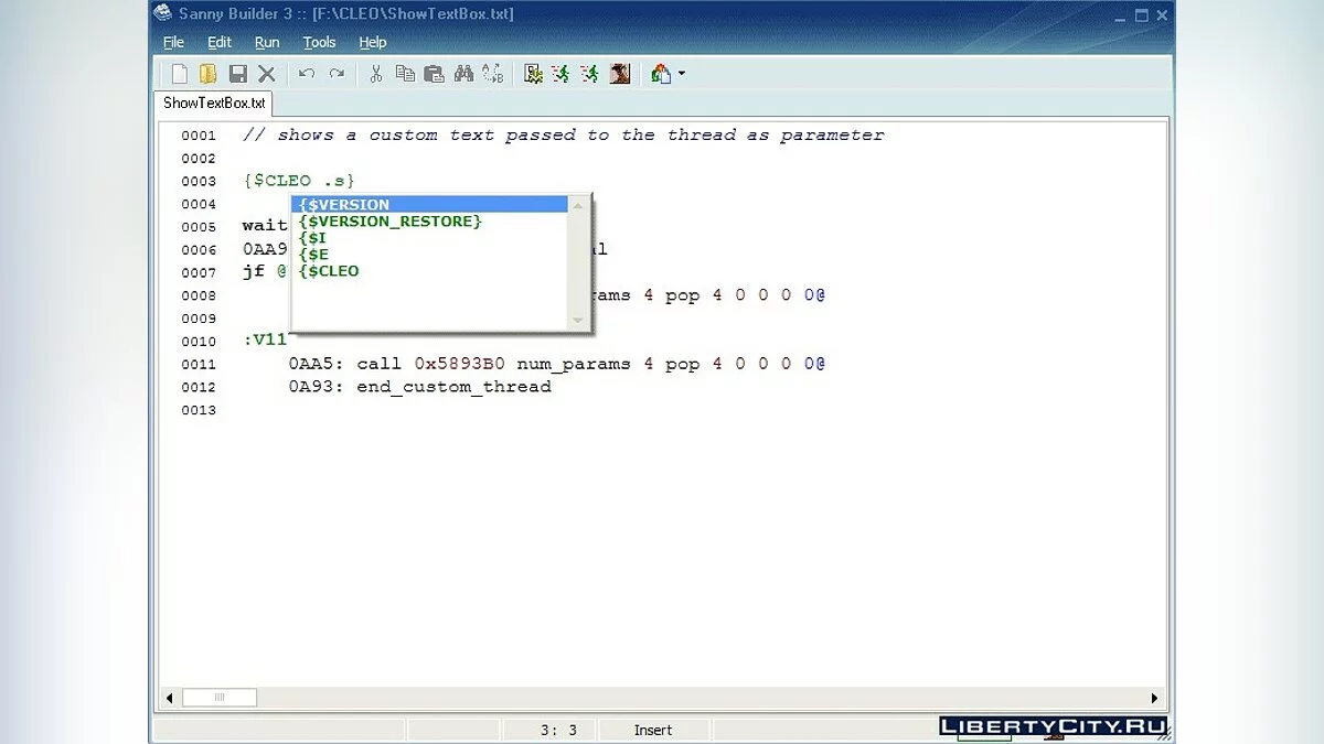 Sanny Builder v3.1.1 / GTA San Andreas