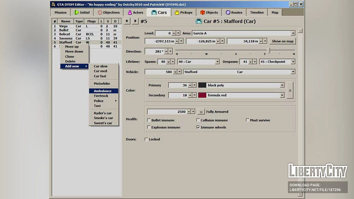 DYOM Editor Tool / GTA San Andreas