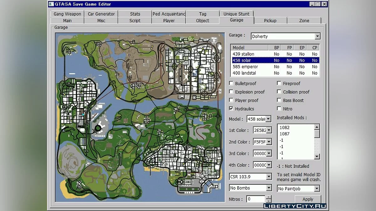 GTA San Andreas Save Game Editor 100 / GTA San Andreas