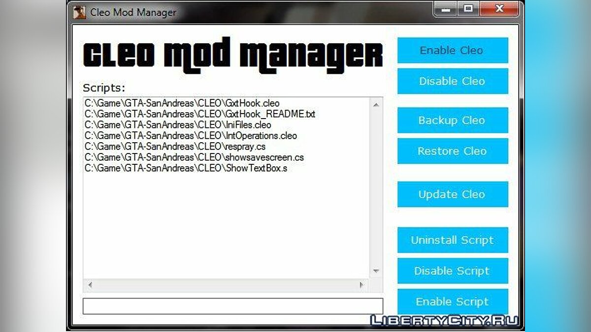 Скачать CLEO Mod Manager для GTA San Andreas