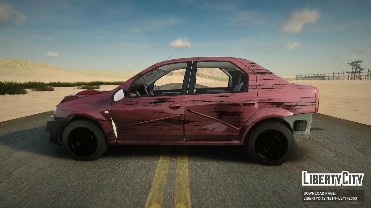 Dacia Logan 2008 Damaged / GTA San Andreas