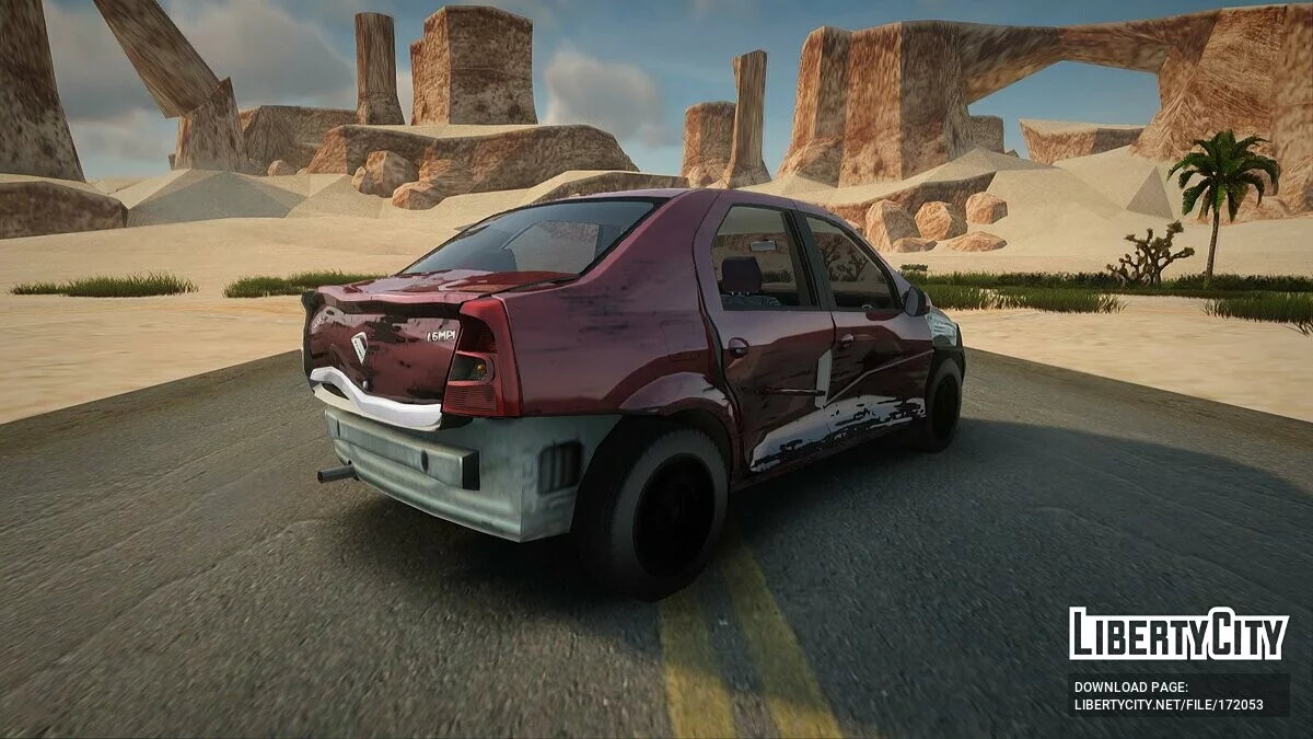 Dacia Logan 2008 Damaged / GTA San Andreas