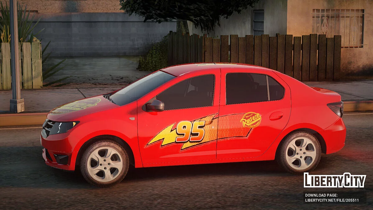 Dacia Logan 2 2016 Lightning Mcqueen v2 / GTA San Andreas