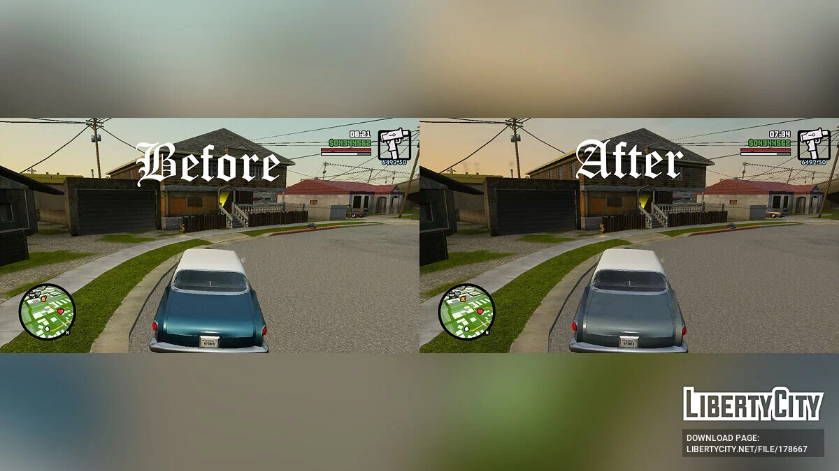 Исправление цветов транспорта / GTA San Andreas: The Definitive Edition