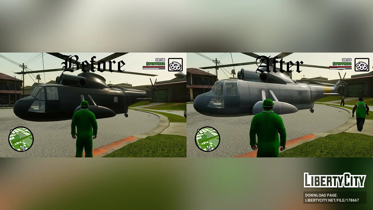 Исправление цветов транспорта / GTA San Andreas: The Definitive Edition