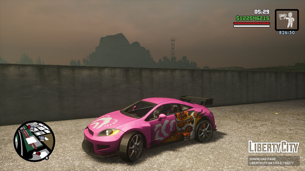 Скачать Mitsubishi Eclipse из Need For Speed Most Wanted 2005 для GTA San  Andreas: The Definitive Edition