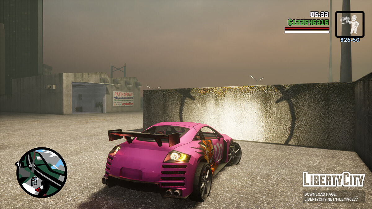 Скачать Mitsubishi Eclipse из Need For Speed Most Wanted 2005 для GTA San  Andreas: The Definitive Edition